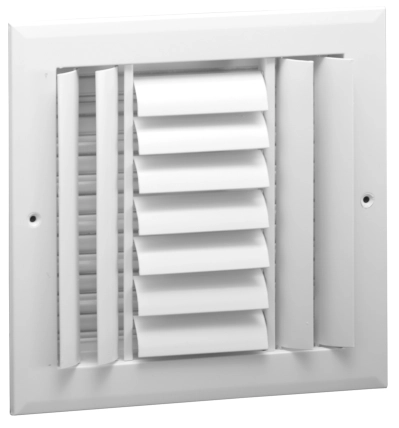 A483MS/A483OB — Aluminum Curved Blade Register, MS or OBD damper, 3-way Product Image
